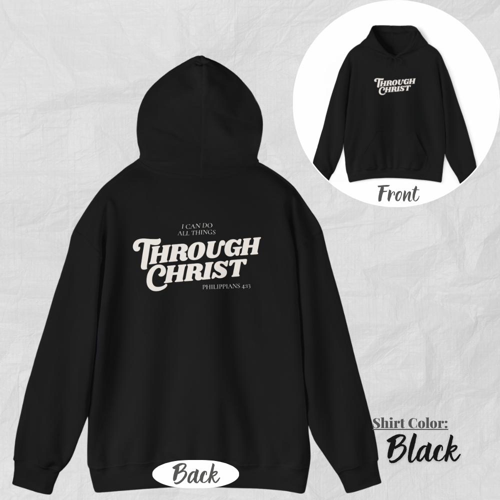 Christian Faith Unisex Hoodie - Philippians 4:13 Inspirational Sweatshirt, Religious Apparel, Bible Verse Clothing, Christian Gift,