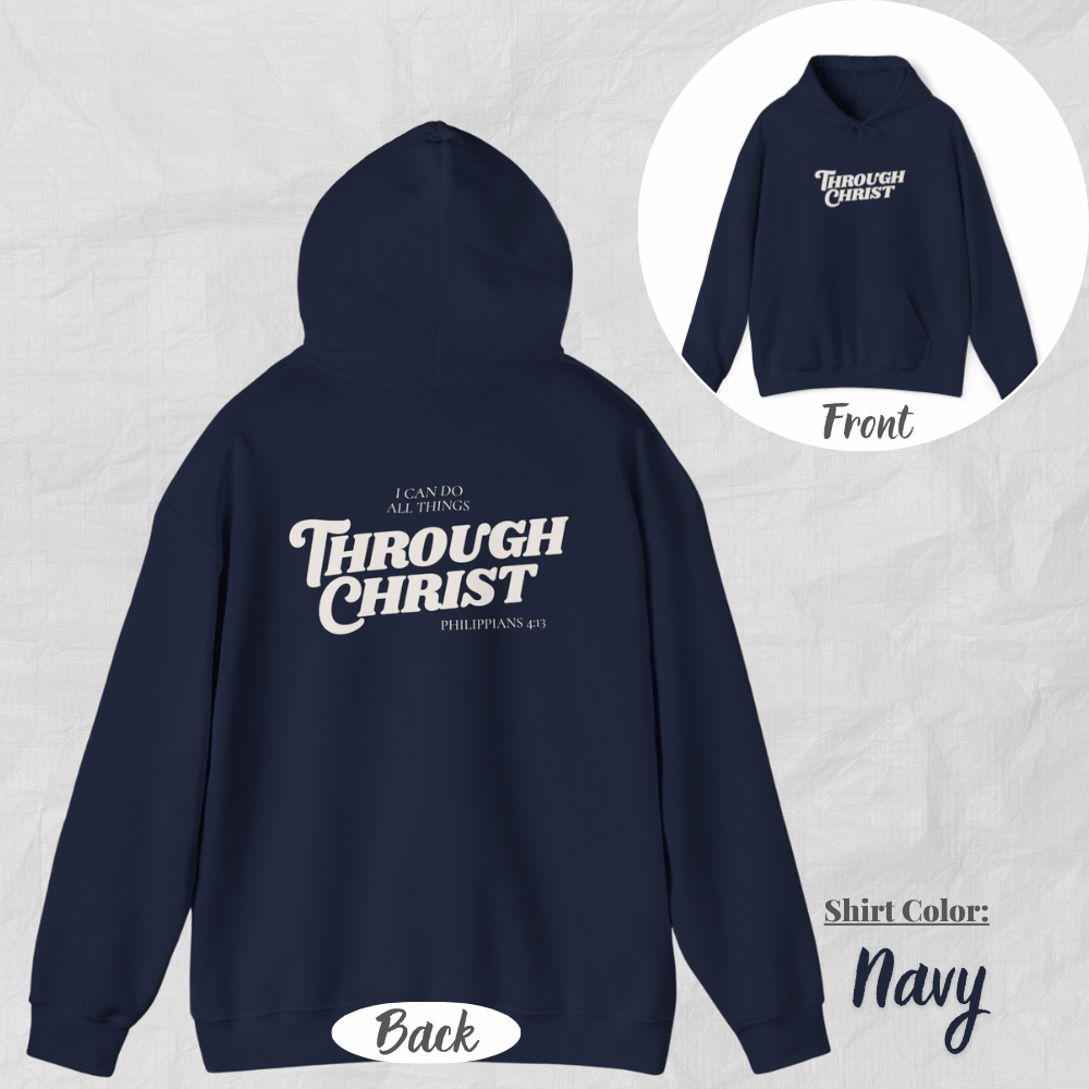 Christian Faith Unisex Hoodie - Philippians 4:13 Inspirational Sweatshirt, Religious Apparel, Bible Verse Clothing, Christian Gift,