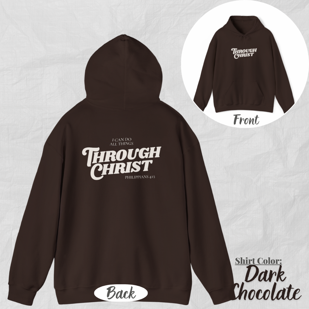 Christian Faith Unisex Hoodie - Philippians 4:13 Inspirational Sweatshirt, Religious Apparel, Bible Verse Clothing, Christian Gift,