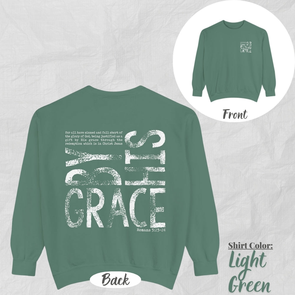 Christian Unisex Sweatshirt -By His Grace Design, Motivational Gift, Cozy Fashion, Biblical Quote, Faith Apparel